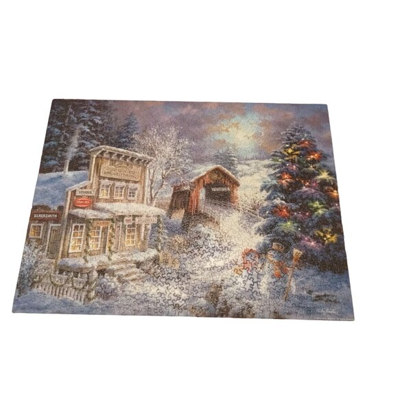 SunsOut Country Shopping 1000 Piece Holiday Jigsaw Puzzle Country Store Complete - Picture 11 of 12